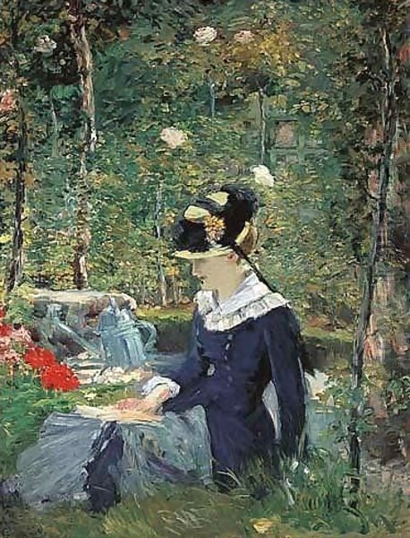 Jeune Fille Dans Un Jardin Oil Painting by Edouard Manet