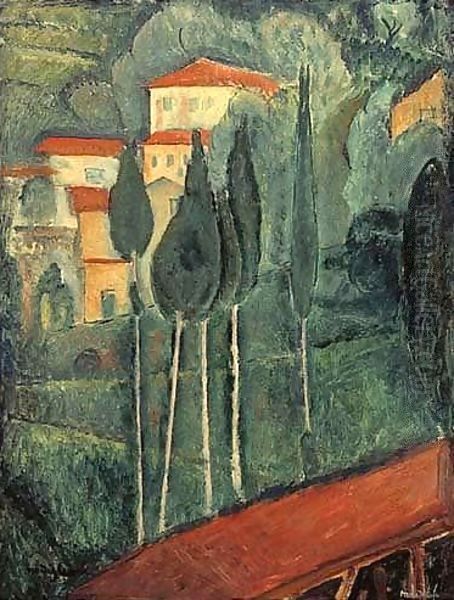 Paysage du midi Oil Painting by Amedeo Modigliani