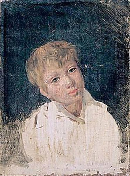 Portrait De Garconnet Oil Painting by Eugene Delacroix