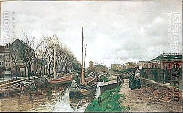 Un Bras Arrete De La Seine Oil Painting by Luigi Loir