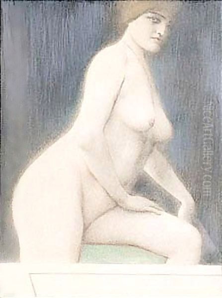 Decheance Oil Painting by Fernand Khnopff