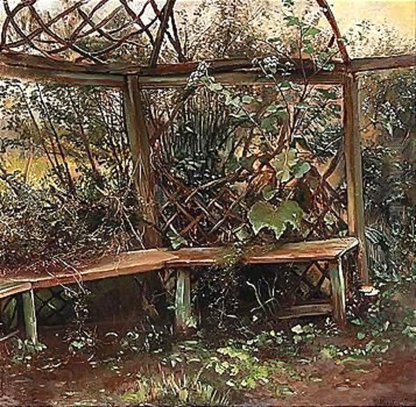 The arbor Oil Painting by Konstantin Egorovich Egorovich Makovsky