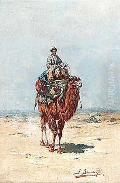 Kirghiz on a camel Oil Painting by Richard Karlovich Zommer