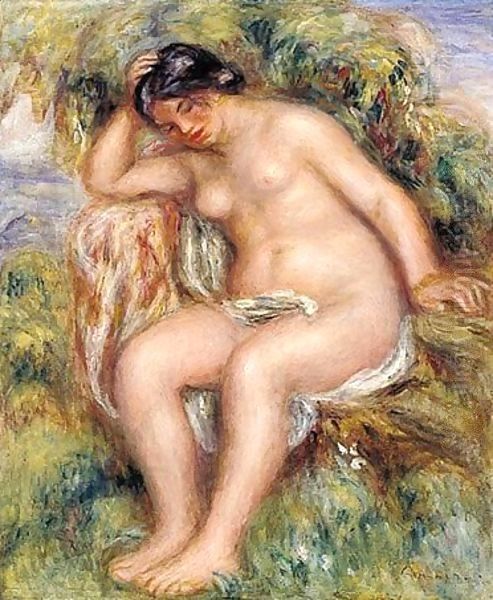 Le Repos De La Baigneuse Oil Painting by Pierre Auguste Renoir