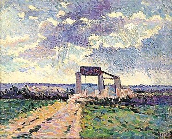 Bagneux, Le Puits De Carriere Oil Painting by Maximilien Luce