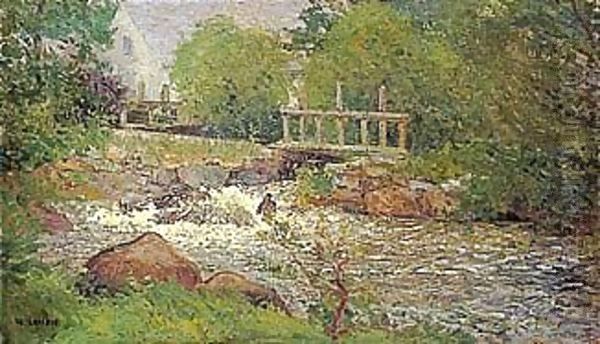 Paysage Avec Une Riviere Oil Painting by Gustave Loiseau