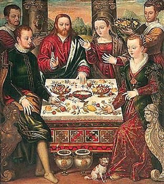 The Wedding Feast At Cana Oil Painting by Luca Mombello