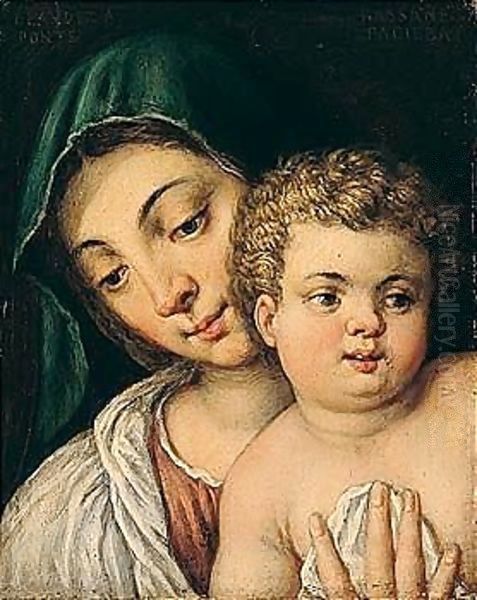 The Madonna And Child Oil Painting by Leandro Bassano