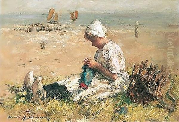 By The Zuider Zee Oil Painting by Robert Gemmell Hutchison