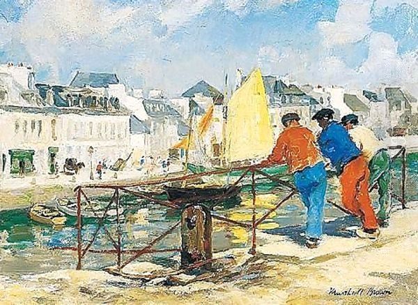 Concarneau Men Oil Painting by William Mason Brown