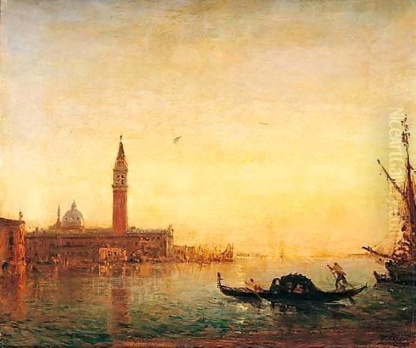 Le Campanile, Venise Oil Painting by Felix Ziem