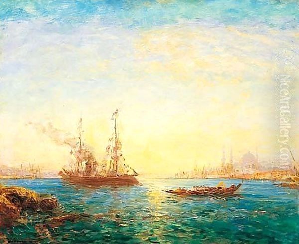 Le Bosphore, Constantinople Oil Painting by Felix Ziem