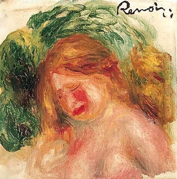 Tete De Femme 4 Oil Painting by Pierre Auguste Renoir