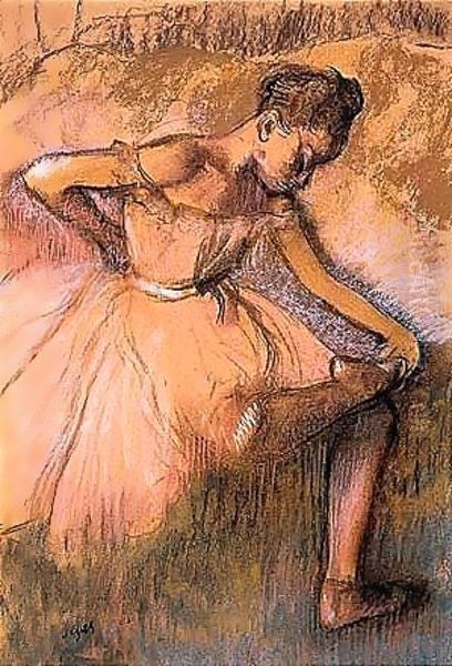 Danseuse Rose Oil Painting by Edgar Degas