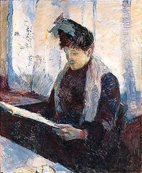 Femme Au Cafe Oil Painting by Henri De Toulouse-Lautrec