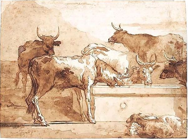 Untitled 2 Oil Painting by Giovanni Domenico Tiepolo