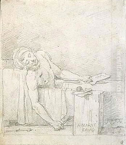 The death of marat Oil Painting by Jacques Louis David