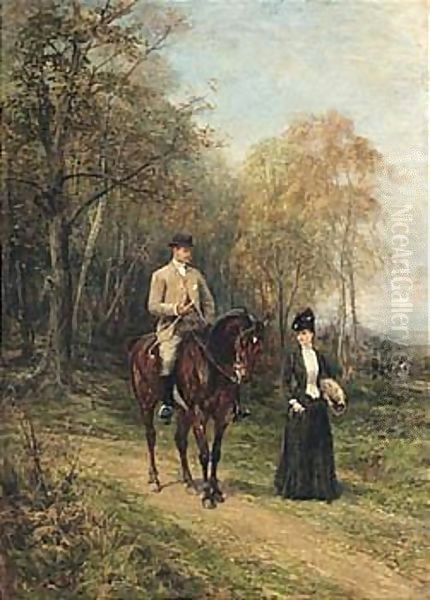 Colonel And Mrs Wyndham Murray Oil Painting by Heywood Hardy