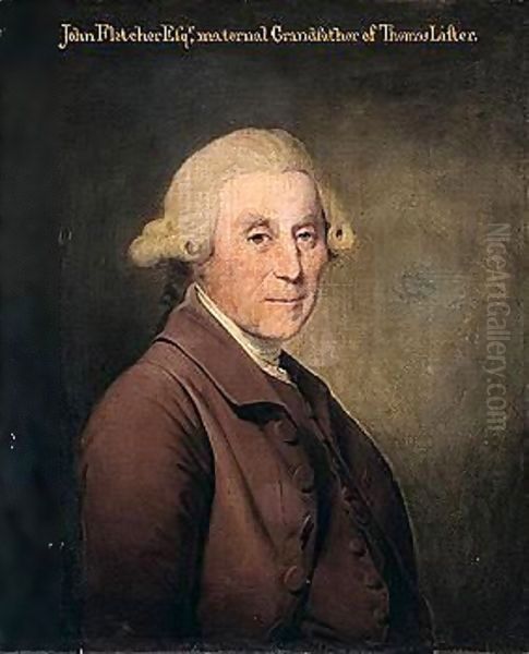 Portrait Of John Fletcher Oil Painting by Josepf Wright Of Derby