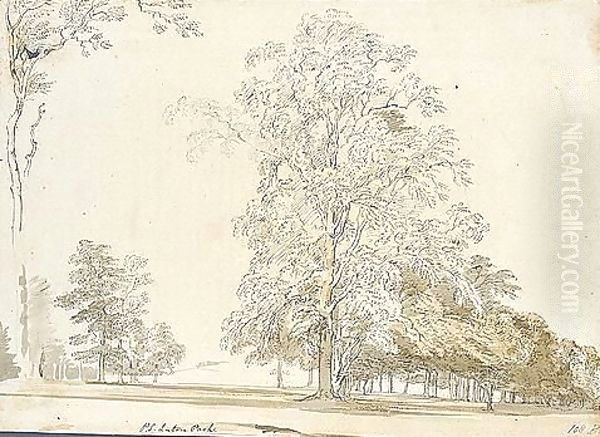 Luton Park, Bedfordshire Oil Painting by Paul Sandby