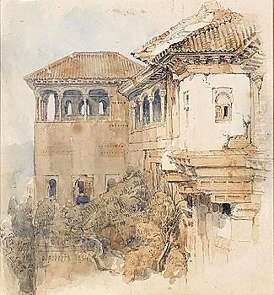 The Alhambra, Granada Oil Painting by David Roberts