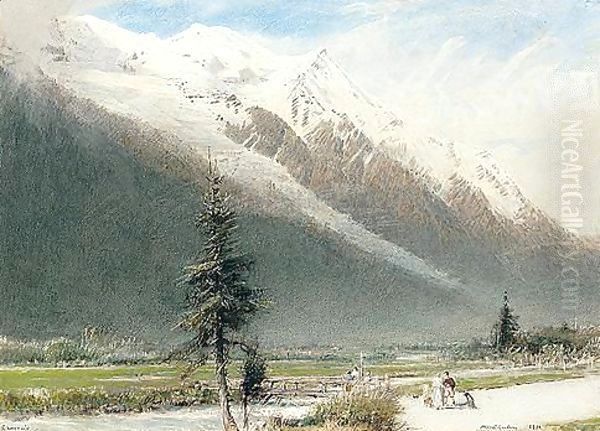 Chamonix, Switzerland Oil Painting by Albert Goodwin