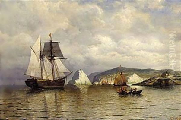 Entering harbor, coast of labrador Oil Painting by William Bradford