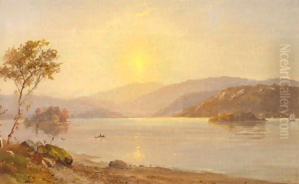 Autumn by the lake Oil Painting by Jasper Francis Cropsey