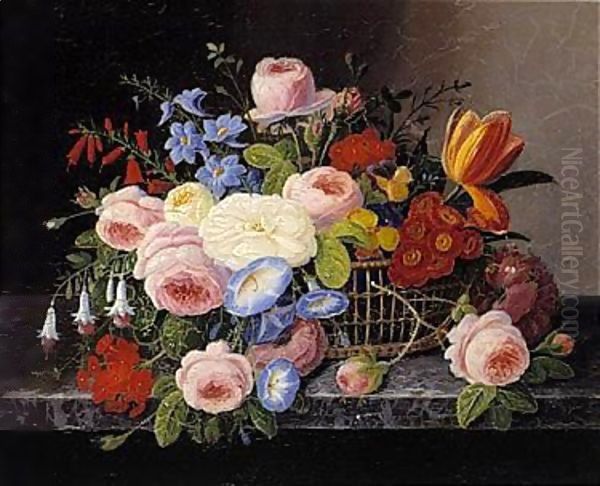 Floral still life Oil Painting by Severin Roesen