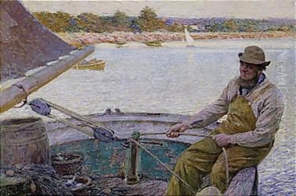 The fisherman's return, Gloucester Oil Painting by Edward Henry Potthast