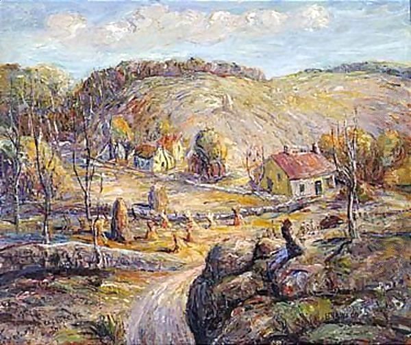 Radford Farm Oil Painting by Ernest Lawson