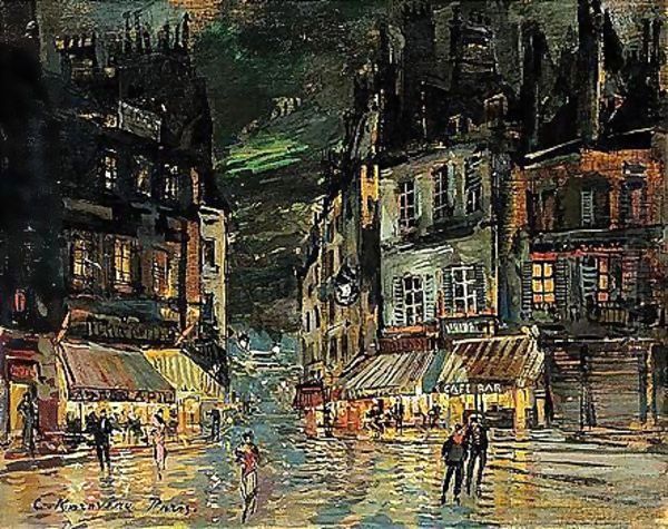 Paris Oil Painting by Konstantin Alexeievitch Korovin