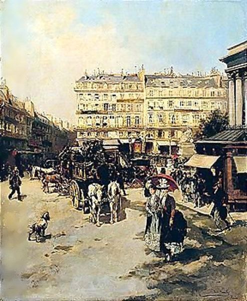 Bulevard Parisino (Parisian Boulevard) Oil Painting by Vicente Garcia de Paredes