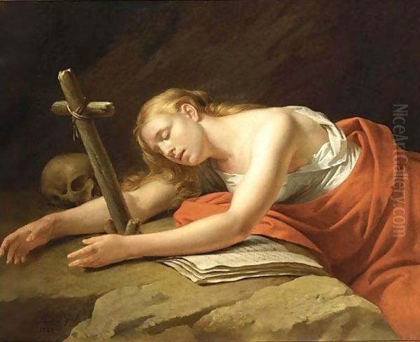 Mary Magdalene In Penitence Oil Painting by Ferdinand de Braekeleer