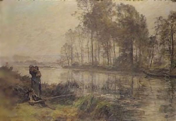 La Marne 2 Oil Painting by Leon Augustin Lhermitte