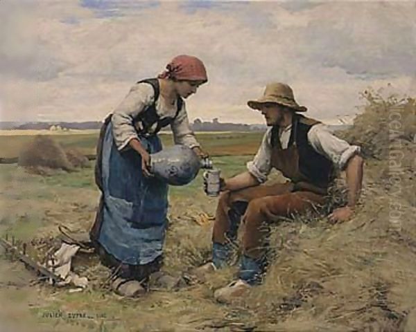 Midday Break Oil Painting by Julien Dupre