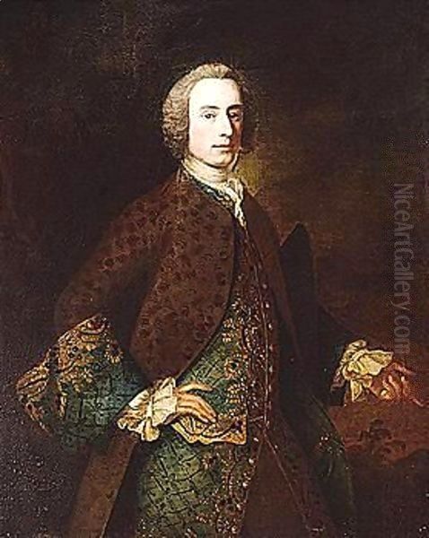 Portrait of a gentleman Oil Painting by Thomas Hudson