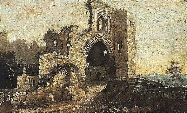 Abbey ruins Oil Painting by William II Sadler