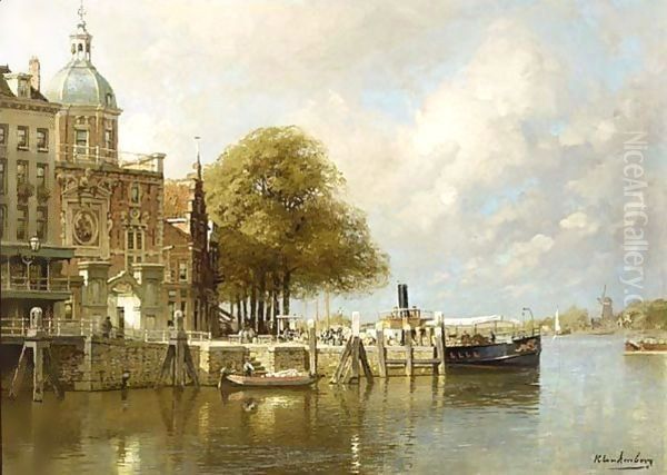 A View Of Het Groothoofd Oil Painting by Johannes Christiaan Karel Klinkenberg