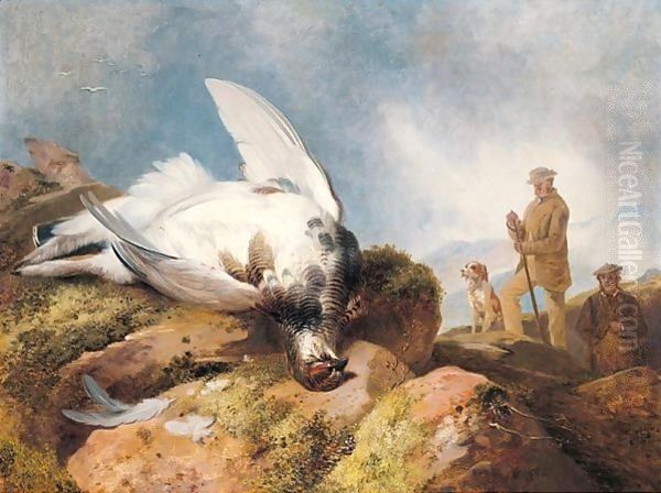 Ptarmigan Shooting Oil Painting by Richard Ansdell