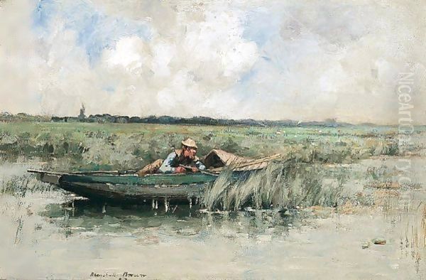 Duck Shooting Oil Painting by William Mason Brown