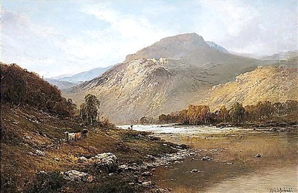 Midday - The Tay, Near Dunkeld, N.B. Oil Painting by Alfred de Breanski