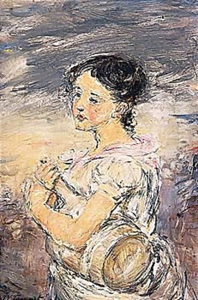 The Artist's Daughter - Jean Mc Taggart Oil Painting by William McTaggart