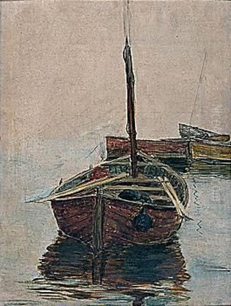 Fishing Boat Oil Painting by William McTaggart