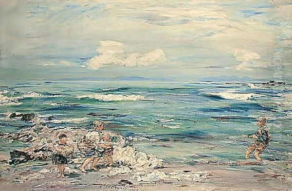 A Summer Day, Machrihanish Oil Painting by William McTaggart