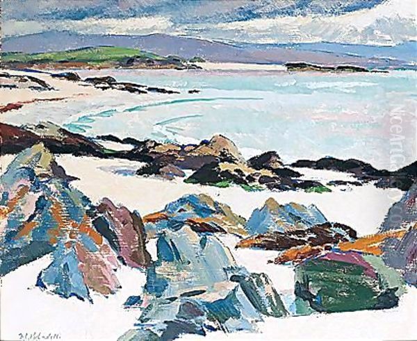 Iona. East Bay - The Little Island And Mull by Francis Campbell Boileau Cadell