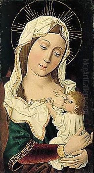 Virgin and child Oil Painting by Spanish Unknown Masters