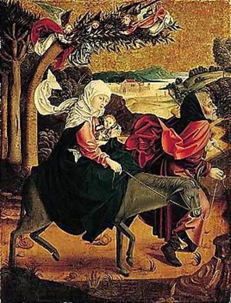 The Flight Into Egypt Oil Painting by German Unknown Masters