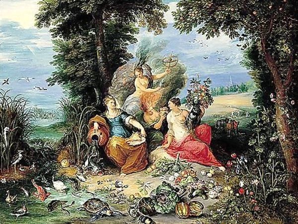 Jan Brueghel The Younger Oil Painting by Frans the younger Francken