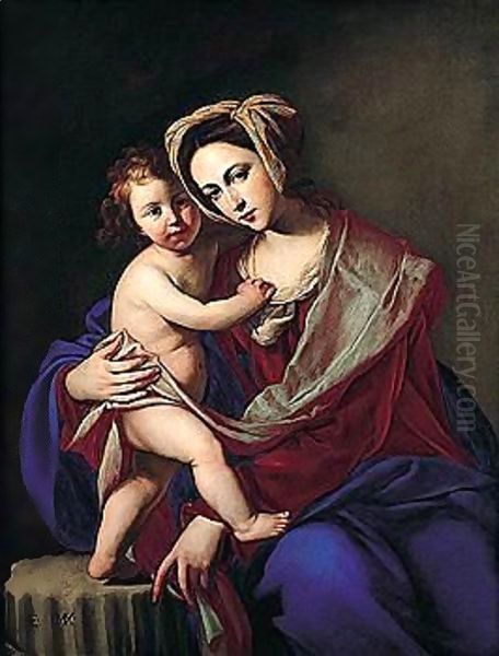 The Madonna And Child Oil Painting by Massimo Stanzione